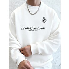 Delta Tau Delta Resmi 2025 Baskılı Spor Sonbahar Tişörtü Erkek Gevşek Günlük Kapüşonlu Üst Te