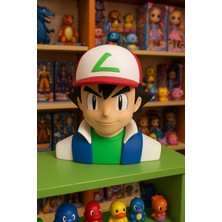 MisterionStudio Ash Ketchum Anime Büst Figür 18,5 cm – Premium Koleksiyon Figürü, Dekoratif Tasarım