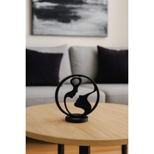 Todekora Dekoratif Siyah Aşk Figürü Biblo | Modern Minimalist Ev ve Ofis Süs Eşyası