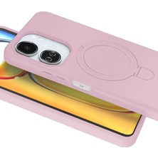 Epilons Newface Redmi 13C Magsafe Standlı Kapak - Açık Pembe