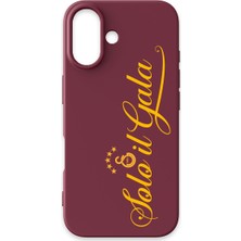 iPhone 17 Uyumlu Galatasaray Solo Il Gala Bordo Silikon Lisanslı Telefon Kılıfı
