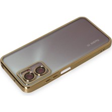 Olinea Newface Redmi 10 5g Kılıf Lensli Silikon - Gold
