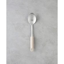 English Home Maisy Paslanmaz Çelik Izgara Kaşık Servis Gereci 32 cm Krem