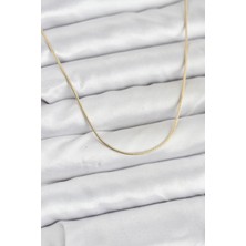 HERŞEYBURDAMODA cm 14K Gold Renk Yılan Zincir Model Kadın Kolye