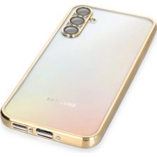 Olinea Newface Galaxy A34 5g Kılıf Lensli Silikon - Gold