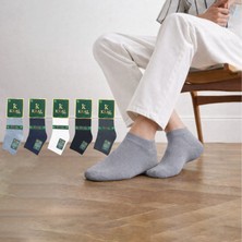 Kral Socks Erkek Patik Düz Desen (5 Çift) Bambu Dikişsiz Hassas Dokuma Parfümlü Kısa Çorap