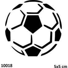 Airbrush Tattoo Futbol Topu Yapışkanlı Stencil Süsleme ve Boyama Kalıbı Stencil Kalıp