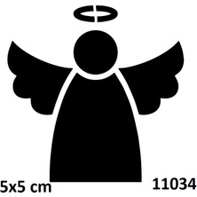 Airbrush Tattoo Kanatlı Melek Yapışkanlı Stencil Süsleme ve Boyama Kalıbı