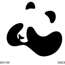 Airbrush Tattoo Utangaç Panda Yapışkanlı Stencil Süsleme ve Boyama Kalıbı