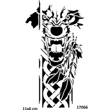 Airbrush Tattoo Sanatsal Kaplan Yapışkanlı Stencil Süsleme ve Boyama Kalıbı