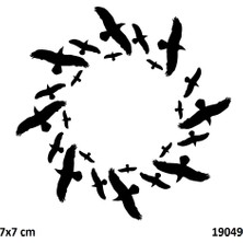 Airbrush Tattoo Sarmal Kuşlar Yapışkanlı Stencil Süsleme ve Boyama Kalıbı