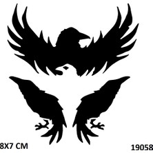 Airbrush Tattoo Karga Uçuşu Yapışkanlı Stencil Süsleme ve Boyama Kalıbı