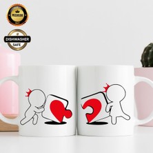 Sevgiliye Özel 2'li Premium Porselen Kupa Bardak