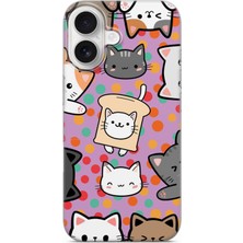 Lelia iPhone 16 Plus Uyumlu Baskılı Şeffaf Telefon Kılıfı | Koleksiyon: Pawprint Stories