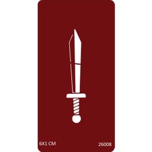 Airbrush Tattoo Kılıç Yapışkanlı Stencil Süsleme ve Boyama Kalıbı