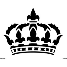Airbrush Tattoo Kral Tacı Yapışkanlı Stencil Süsleme ve Boyama Kalıbı