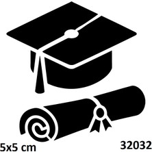 Airbrush Tattoo Diploma Kep Mezuniyet Stencil Süsleme ve Boyama Kalıbı