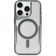 Khayra iPhone 16 Pro Kılıf Boyi Magsafe Silikon Kapak - YEŞIL-(5796) - ESZAOC2525-6577