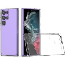 ZM Store Galaxy S23 Ultra Uyumlu Kılıf Kenarları Darbe Emici Arkası Sert A Kalite Şeffaf Coss Kapak