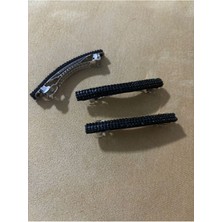 Boncukcu Abla Seyran Tokası Kristal Toka Işıltılı Toka Otomatik Toka 3'lü Set Toka Şık Toka Taşlı Toka