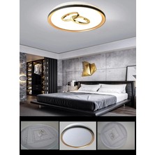 Gökyüzü Panel Gold Gövde,ledli Tavan Armatürü,beyaz Işık,altın Yüzük Baskılı, 45WATT,50CM,YUVARLAK LED Aydınlatma,