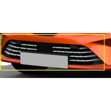 Universal Renault Uyumlu Clio 5 2019- Ön Tampon Çıtası 10 Prç Krom