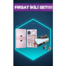 Bileklikli Amoled Ekran Akıllı Saat ve Dijital Göstergeli Kablosuz Bluetooth Kulaklık Anc/ Enc