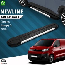 Universal S-Dizayn Citroen Jumpy 3 Kısa Şase Newline Krom Yan Basamak 213 cm 2016 Üzeri A+ Kalite