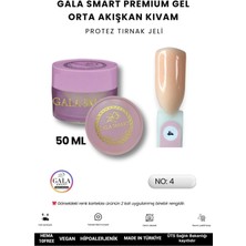 Gala Smart  Orta Akışkan Kıvamlı Gala Protez Tırnak Jeli No:04 - 50 ml
