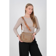 Silver & Polo Silver Polo Vizon - Taba Saten Kadın Çapraz Çanta SP1229