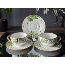 Konyax Yeşilim 2 Kişilik Çay Fincanı