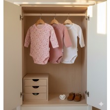 Gmn Collection Kız Bebek 3'lü Uzun Kollu Çıtçıtlı Body Seti