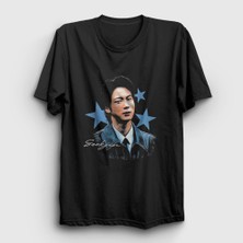 Presmono Unisex Siyah Stars Kim Seok Jin Bts T-Shirt