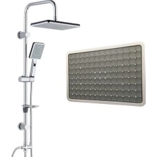 Kaia Life Domino Krom Yağmurlama Sistemli Tepe Duş Seti - Fonksiyonel ve Şık Tasarım