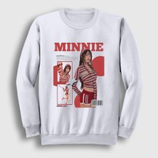 Presmono Unisex Beyaz Sunshine Minnie I Dle Gidle Sweatshirt