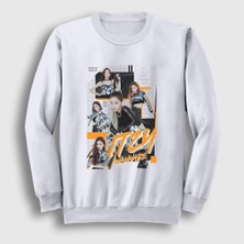 Presmono Unisex Beyaz Wannabe Yeji Lia Yuna Itzy Sweatshirt