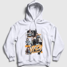 Presmono Unisex Beyaz Wannabe Yeji Lia Yuna Itzy Kapüşonlu Sweatshirt