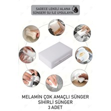 Mucit Home 3 Adet Melamin Sünger, Çizik Giderici Sünger, Duvar Temizleme Süngeri, Silgi Sünger, Sihirli Sünger
