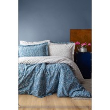 Apricitas Home Leros Indigo Tek Kişilik %100 Pamuk Dört Mevsim Set