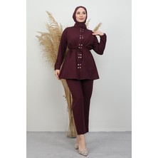 Vedia Krep Takım Mürdüm