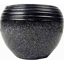 Hype Store Bitki Tasarımı Ev Dekorasyon Siyah Granit Küp Saksı Saksılık Salon Çiçeklik Büyük Boy