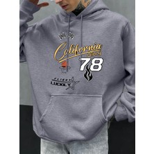 California Glory Basketbol Numarası 78 Baskılı Erkekler Kapüşonlular Polar Kazak Cep Hoody Mo