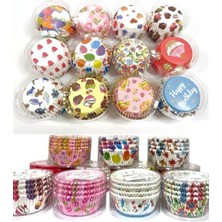 Trend Home Life 200 Adet Muffin Cupcake Kek Kağıdı Kek Kalıbı Desenli Muffin Kağıdı