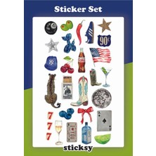 Hype Store Ms Major Selection Retro Laptop Tablet Telefon Ajanda Bullet Journal Motor Sticker Suya Dayanıklı Et