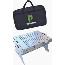 Hype Store Katlanır Paslanmaz Mangal ve Ateş Çukuru 30 cm x 25 cm Çantalı