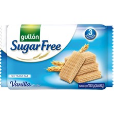 Gullon Vanilya Aromalı Krema Dolgulu Şekersiz Gofret - Sugar Free Wafer 180 gr