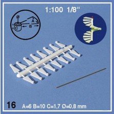 Schulcz 843216 1/100 Ölçek, -Spıral Basamaklar-Gümüşgri--16 Ade