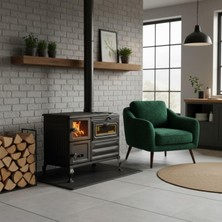 Rehome EK-105 Fa Siyah Kuzine Soba Pik Ayaklı | Erendemir