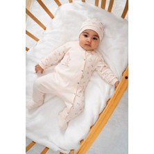 Bubbles %100 Organik Pamuk Fiyonklu Tavşan Kız Bebek Tulum