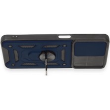 Epilons Newface C35 Kılıf Pars Lens Yüzüklü Silikon - Lacivert